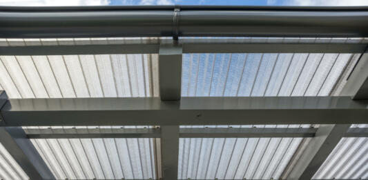 Polycarbonate carport or patio pergola roof